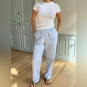 New Djerf Avenue Breezy Pants in Blue Women’s size Medium 100% Cotton